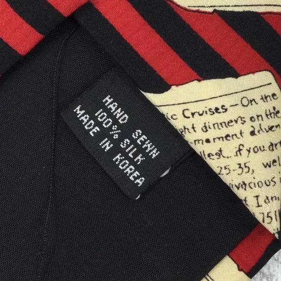 Nicole Miller 1994 Want Ads Red Tie - Picture 5 of 5